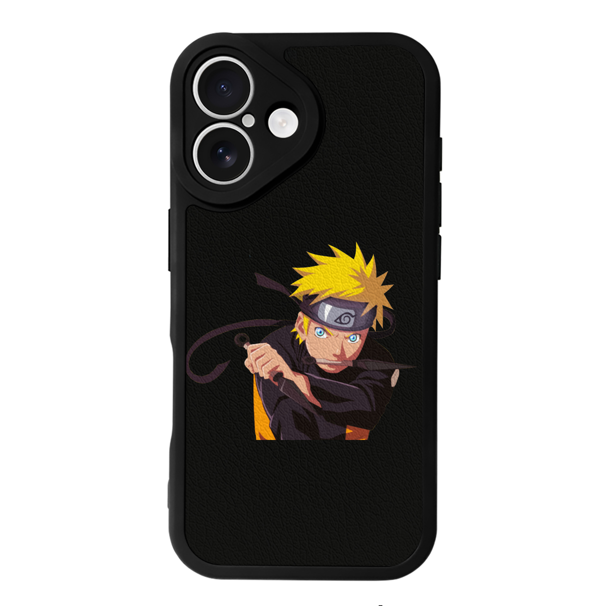 （画像用） NARUTO -ナルト- うずまき ナルト Uzumaki Naruto 【iPhone 16シリーズ対応】シリコンスマホケース（レザー調） 材質：シリコン